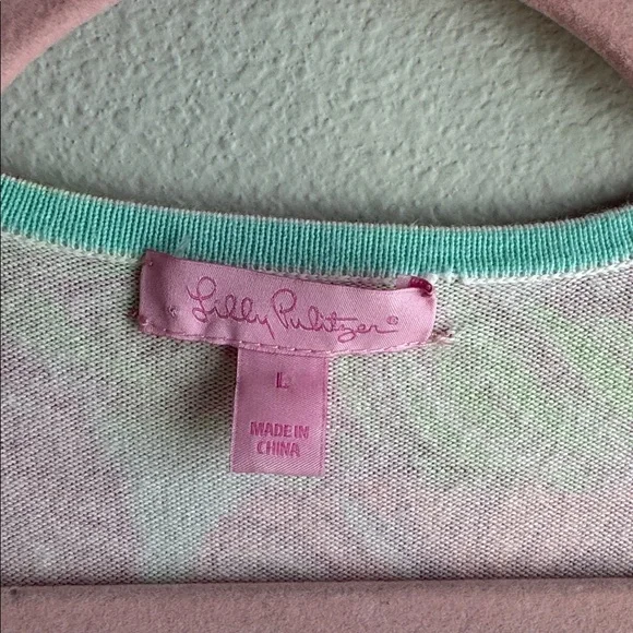 Lilly Pulitzer Adelaide Sweater Pink Green Floral Sweater - Picture 3 of 5